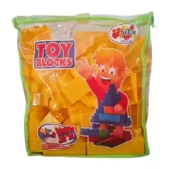 GENERICO - Bloques Entretenidos Fabricación Chilena 50 Piezas - Amarillo