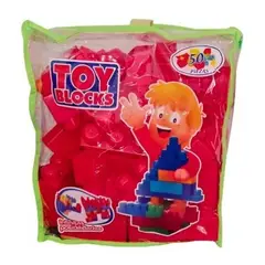 GENERICO - Bloques Entretenidos Fabricación Chilena 50 Piezas - Rojo