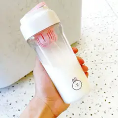 SANTU HOME & DECO - Botella Conejo Tapa Rosca 550 ml Blanco