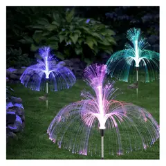 GENERICO - Pack 2 Estacas Solar Medusas MULTICOLOR para Jardín