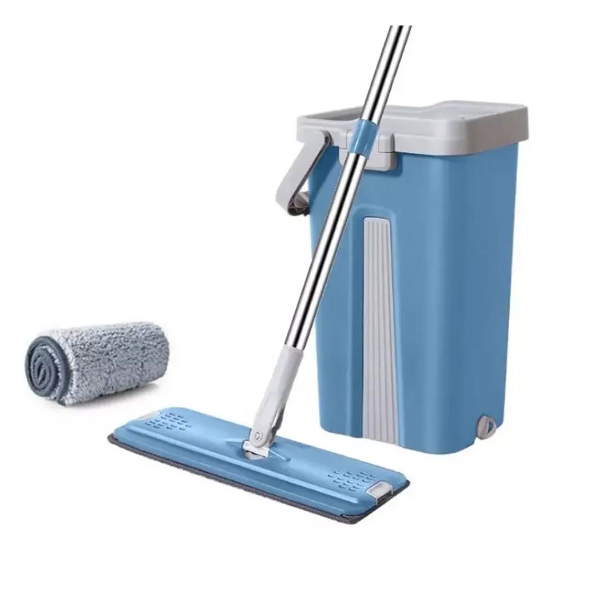 GENERICO - Mopa Trapeador Microfibra Escurridor Balde 360° Fregona
