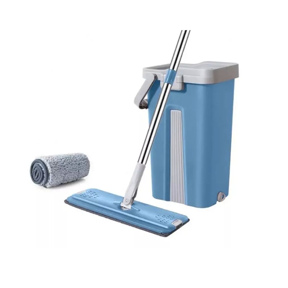 GENERICO - Mopa Trapeador Microfibra Escurridor Balde 360° Fregona