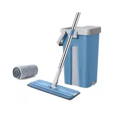 GENERICO - Mopa Trapeador Microfibra Escurridor Balde 360° Fregona