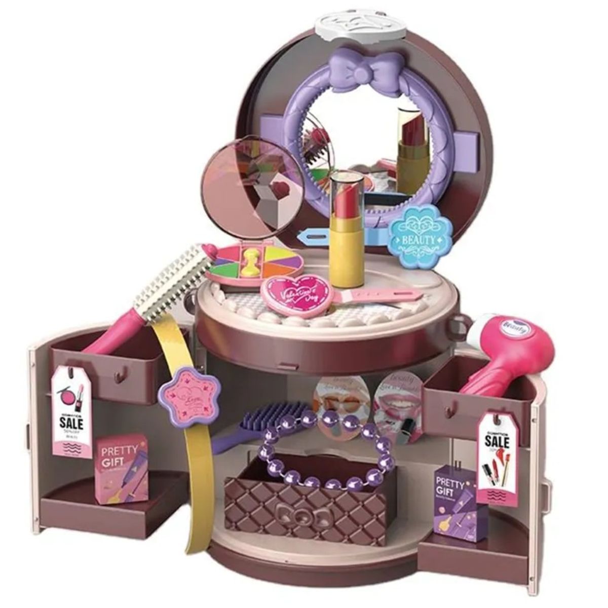 SPACEZAT - Maleta Tocador de Belleza 25 piezas Juguete Didáctico