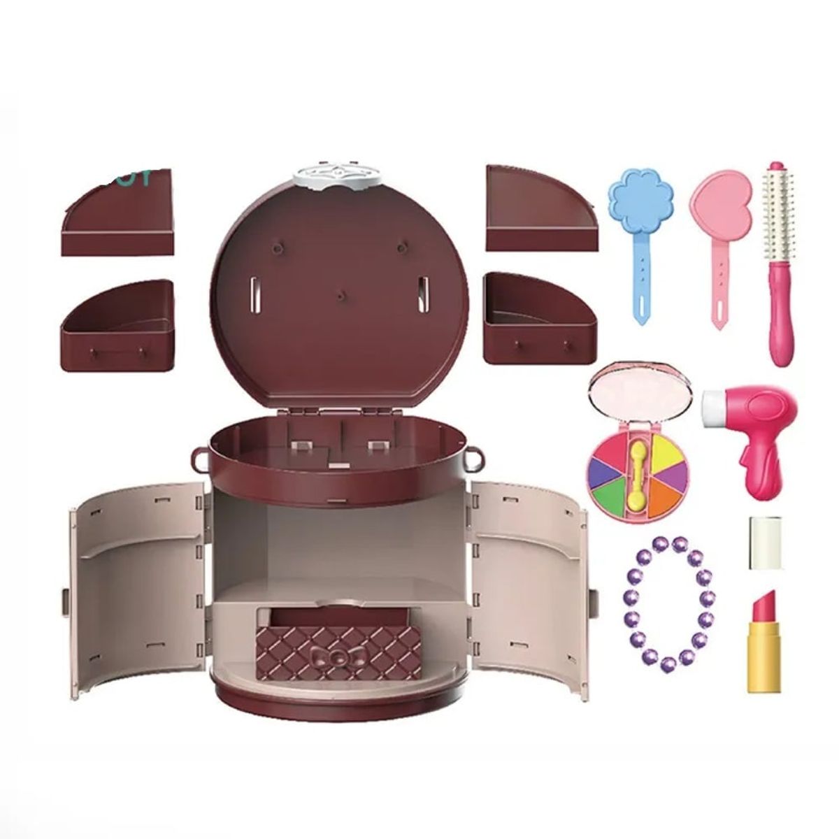 SPACEZAT - Maleta Tocador de Belleza 25 piezas Juguete Didáctico