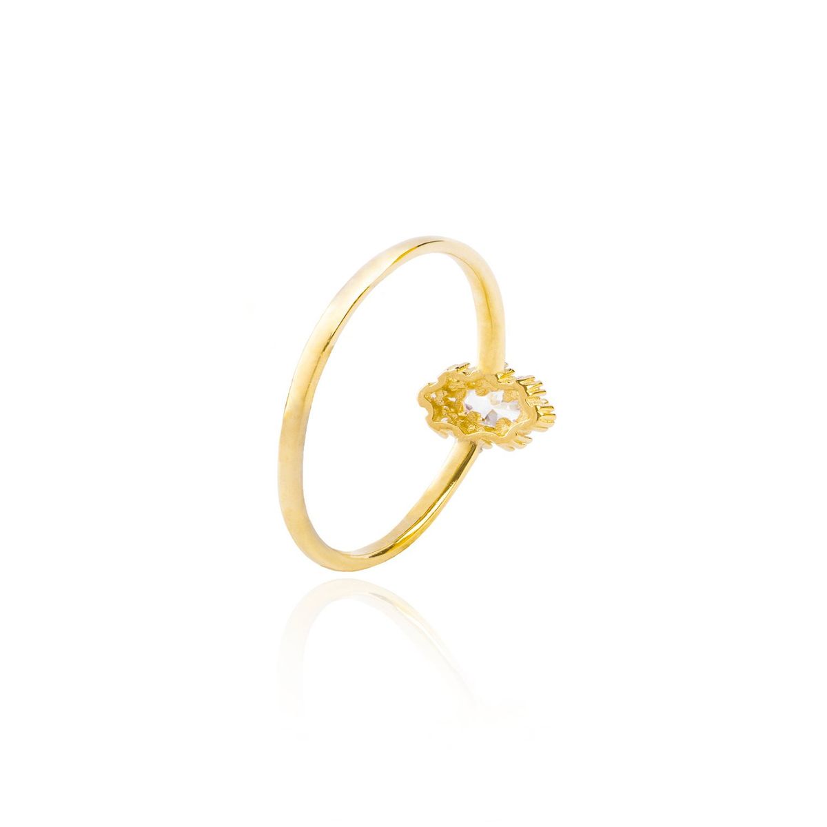 JB JOYAS BARON - Anillo Compromiso de Oro 18Kt Lady Circonita