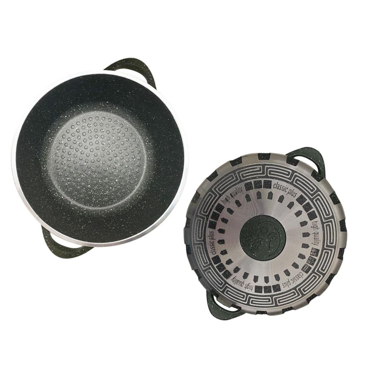 GENERICO - Batería de Cocina 10 Piezas Altas Granito Antiadherente GRIS