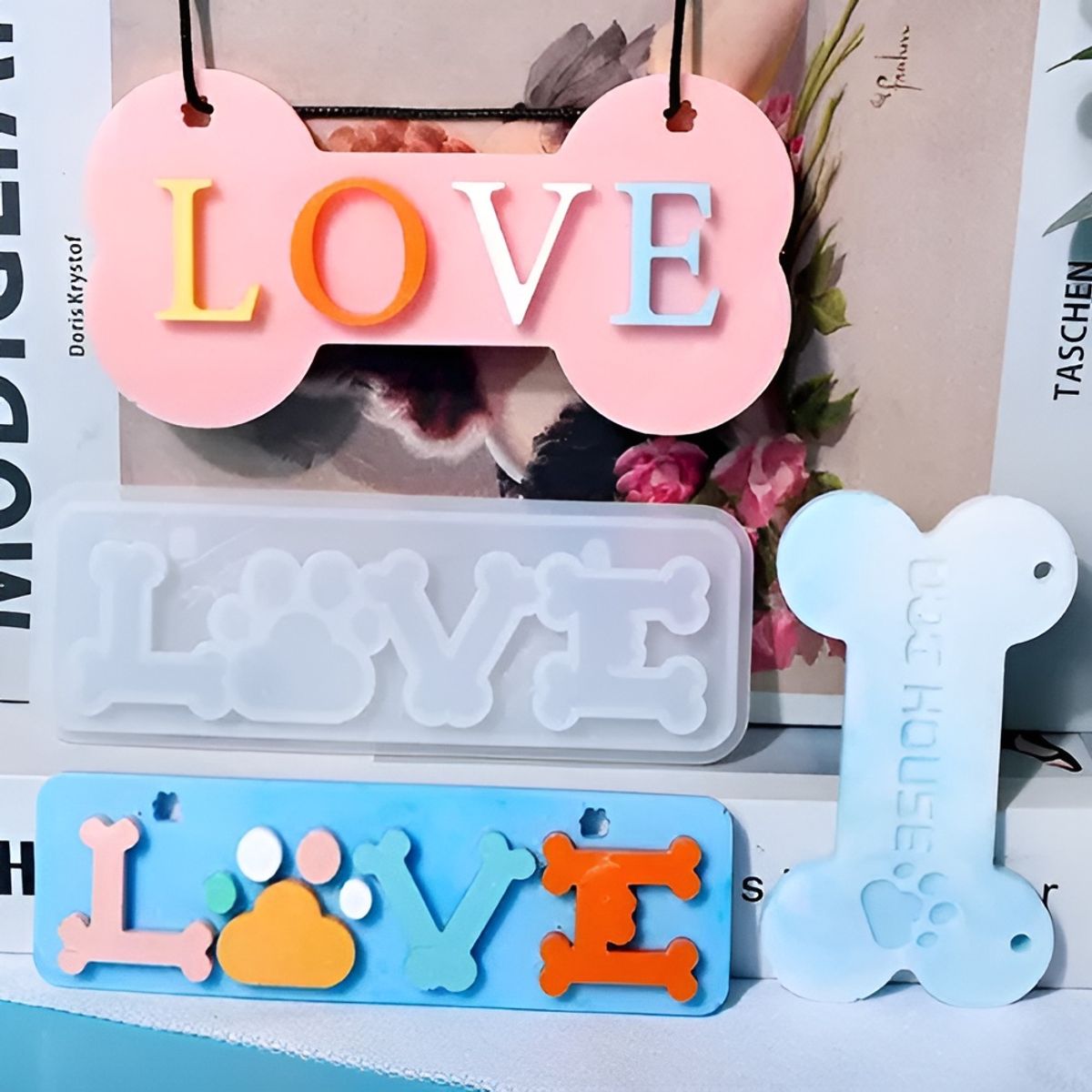 GENERICO - Moldes De Silicona Resina Hueso Perro Molde Resina Hueso