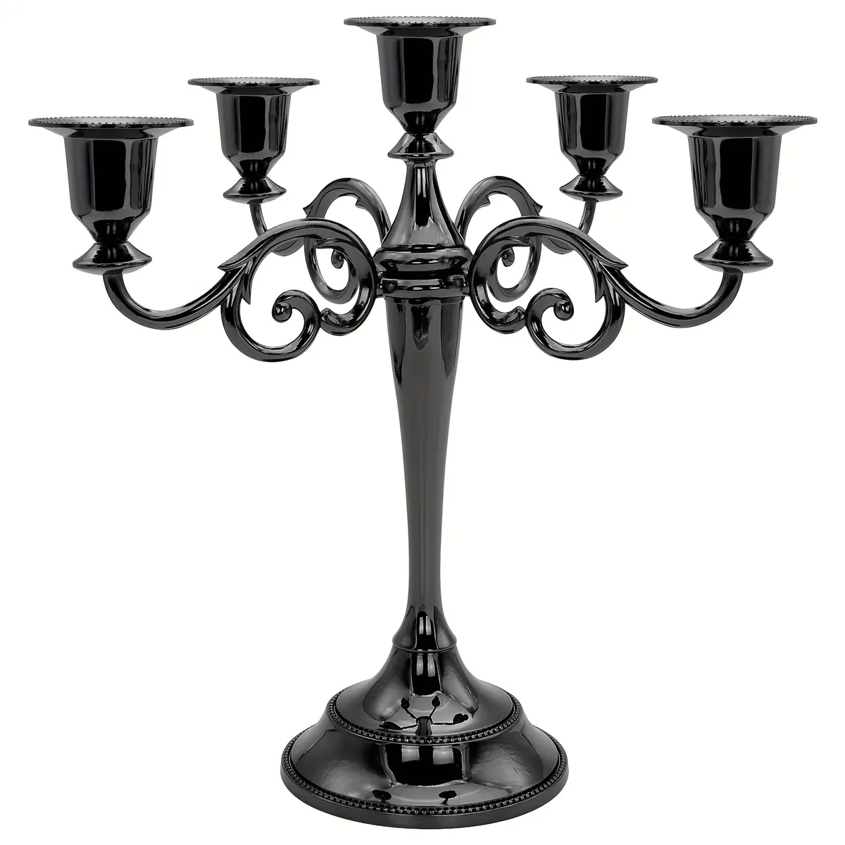 VATYERTY - Candelabro negro vintage de cinco cabezas
