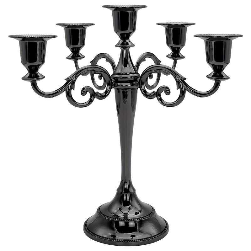 VATYERTY - Candelabro negro vintage de cinco cabezas