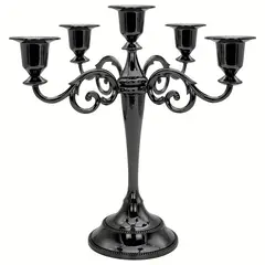 VATYERTY - Candelabro negro vintage de cinco cabezas