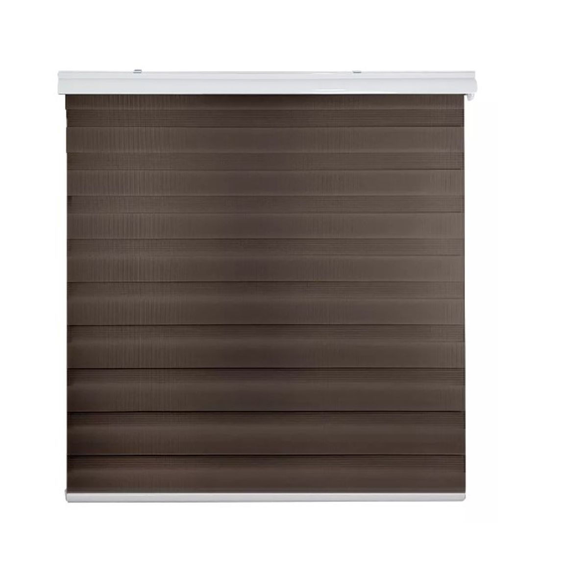 GENERICO - Cortina Roller Duo Zebra Día Y Noche 120 X 200 Cm Café Oscuro