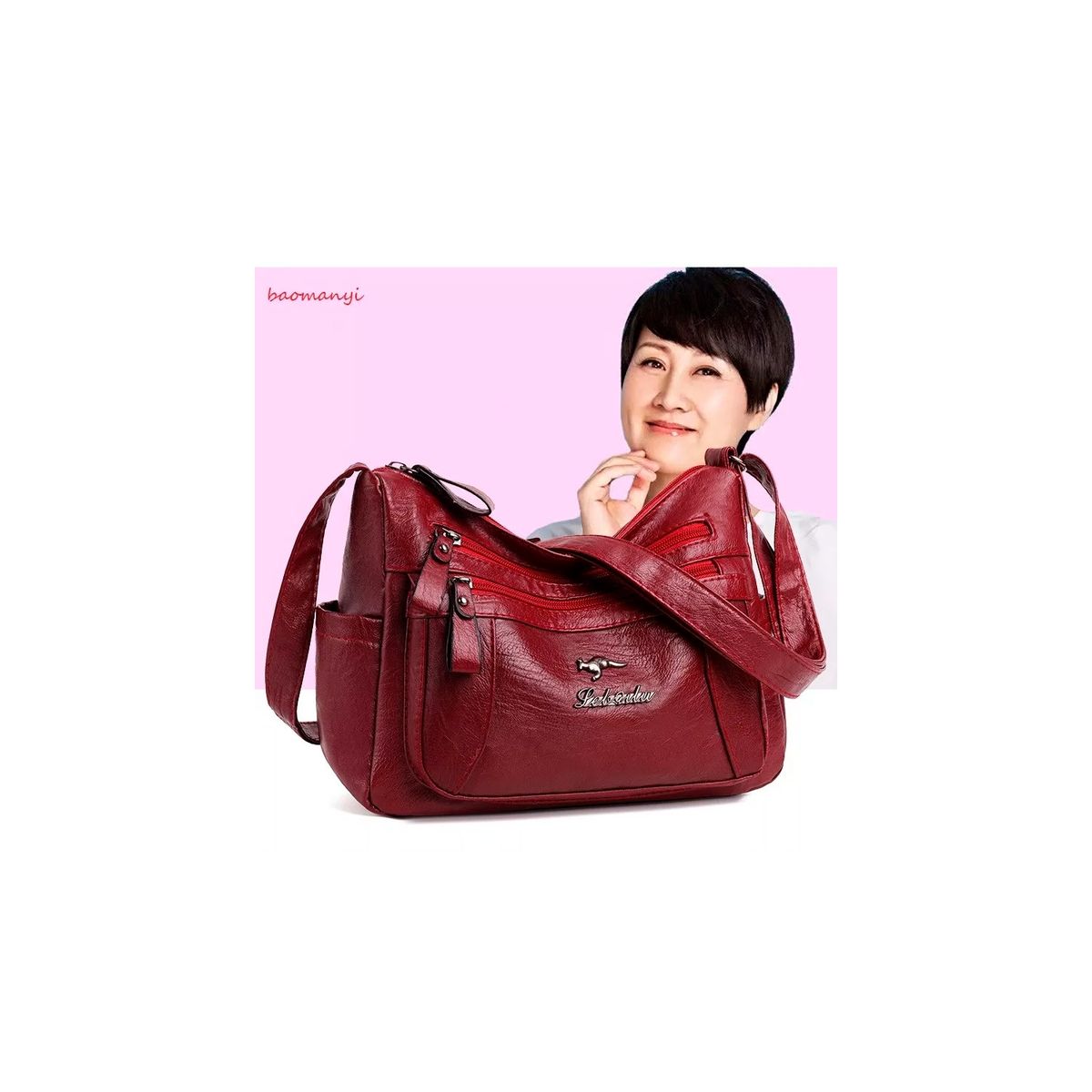 GENERICO - Bolso Cruzado Para Mujer Bandoleras Multiples Bolsillos