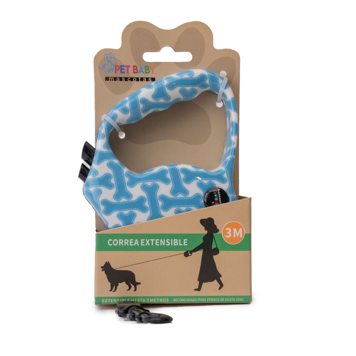 CHINITOWN - Correa Retráctil con Diseño Celeste Chinitown