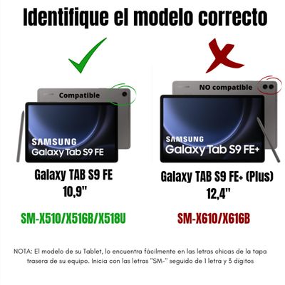 Imagen 2 del producto Funda Antigolpes Para Samsung Galaxy Tab S9 FE Negro