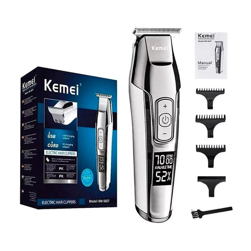 GENERICO - Cortadora de Pelo Kemei KM5027  Gris