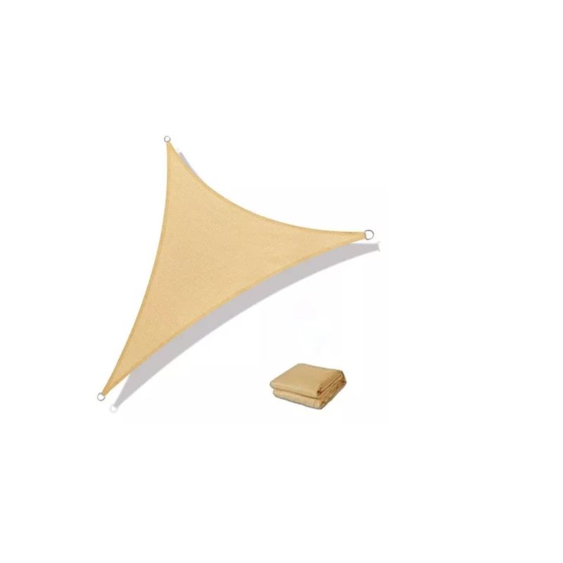 GENERICO - Lona Toldo Vela Sombra Triangular 3x3x3 Mts Anti Uv Beige