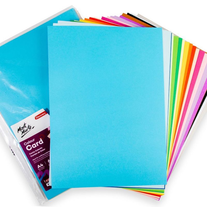 MONT MARTE - Cartulina de colores A4 por ambas caras 60 hojas 150 gsm