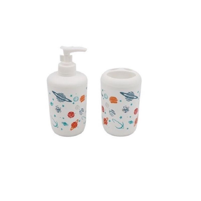 GENERICO - Dispensador Jabon Shampoo Baño Ducha Niños 2 Piezas Platillo