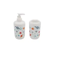 GENERICO - Dispensador Jabon Shampoo Baño Ducha Niños 2 Piezas Platillo