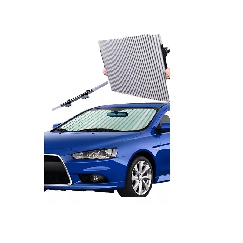 GENERICO - Sombrilla Parasol Plegable Cortina Retractil Quitasol Auto