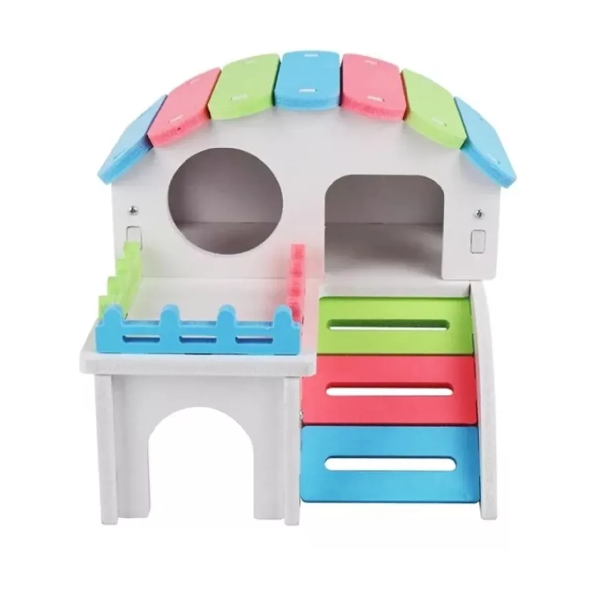 GENERICO - Casa Hamster Roedores Arcoiris 14 X13 Cm