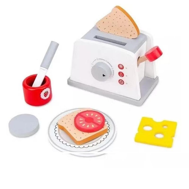 ARTIDIX - Tostadora de Juguete con 8 piezas adicionales de Madera PB-C3