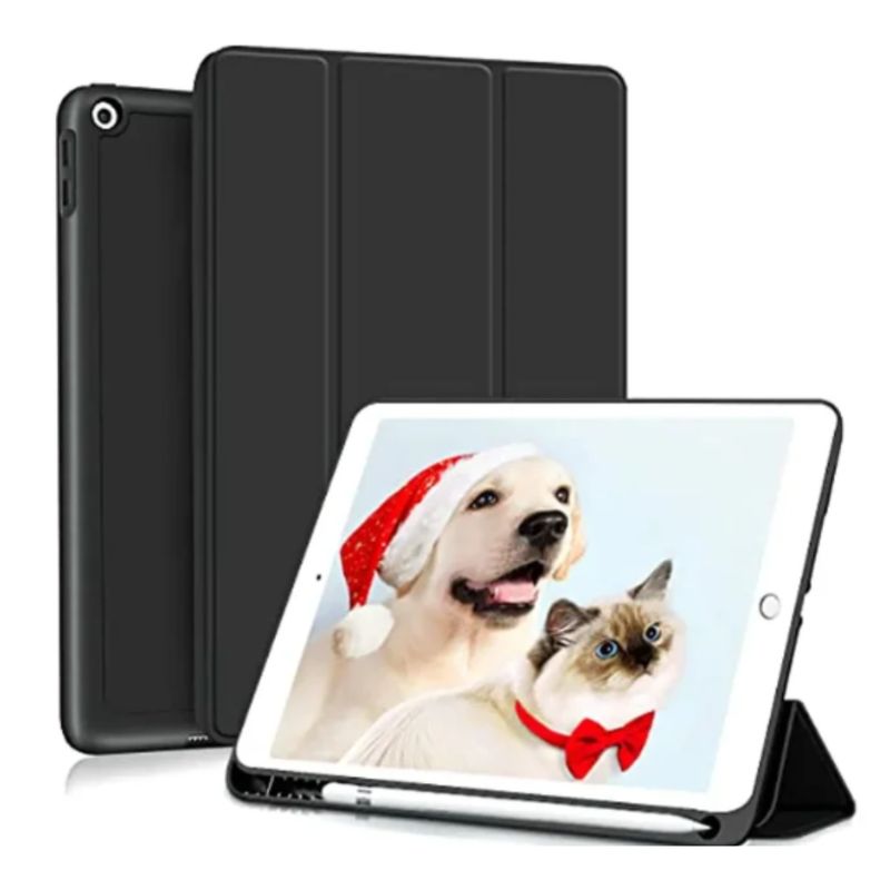GENERICO - Funda Con Ranura Smart Cover Para iPad 7ma/8va/9na Gene 10.2 Negro