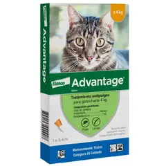 ELANCO - Advantage Pipeta Antipulgas Gato Hasta 4 Kg.