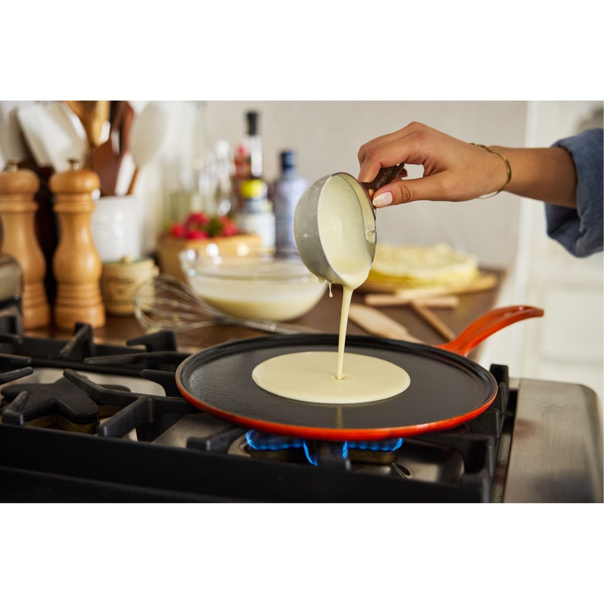 LE CREUSET - Le Creuset Crepera 27Cm Cereza Hierro