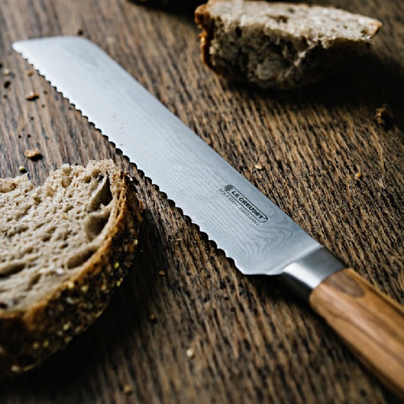 LE CREUSET - Cuchillo Pan 20Cm Madera De Olivo
