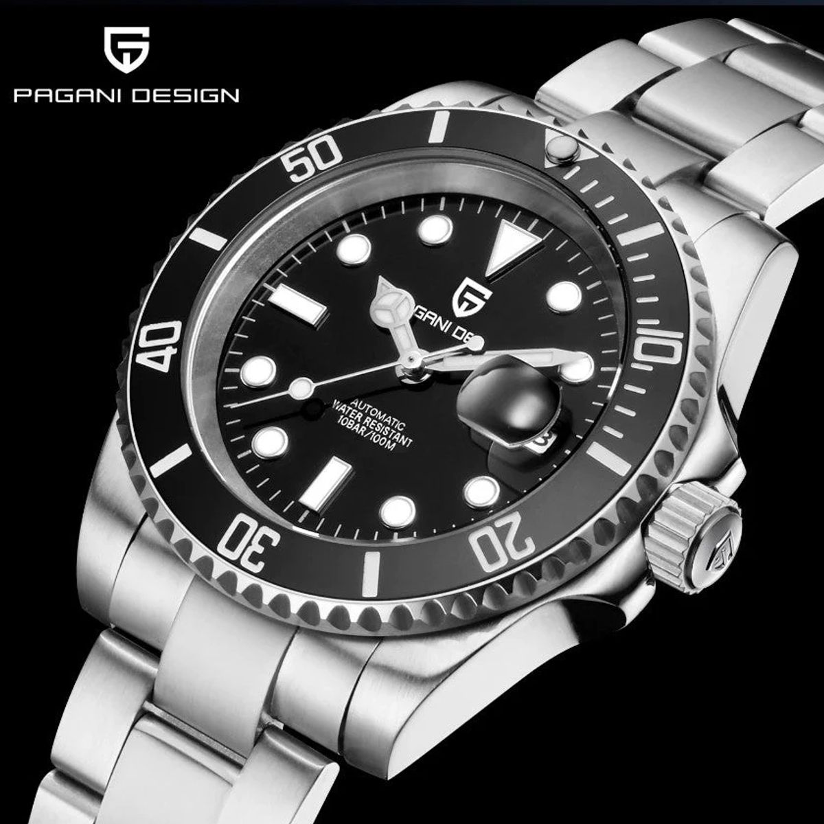PAGANI - Reloj Hombre PAGANI SUBMARINER Automático Cristal de Zafiro