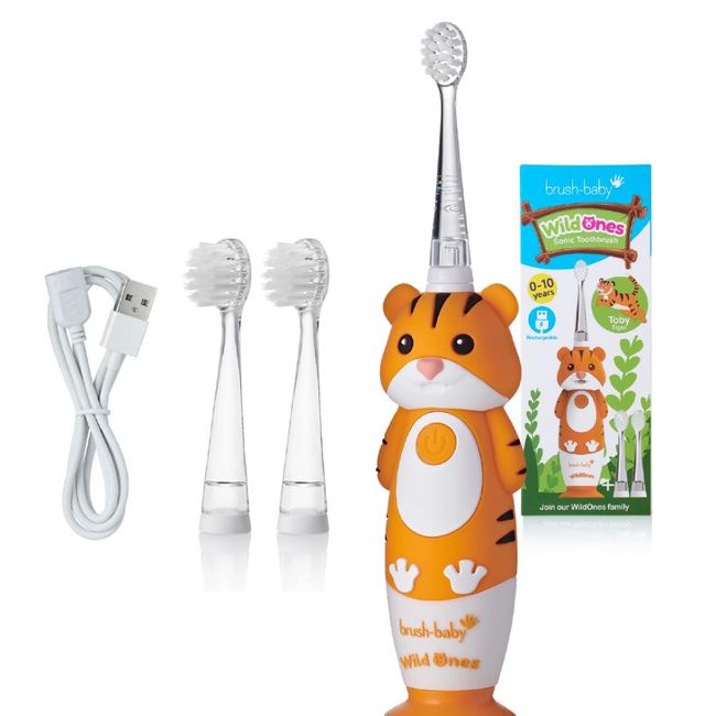 BRUSH BABY - Cepillo de Dientes Eléctrico Recargable para Niños WildOnes BRUSH BABY