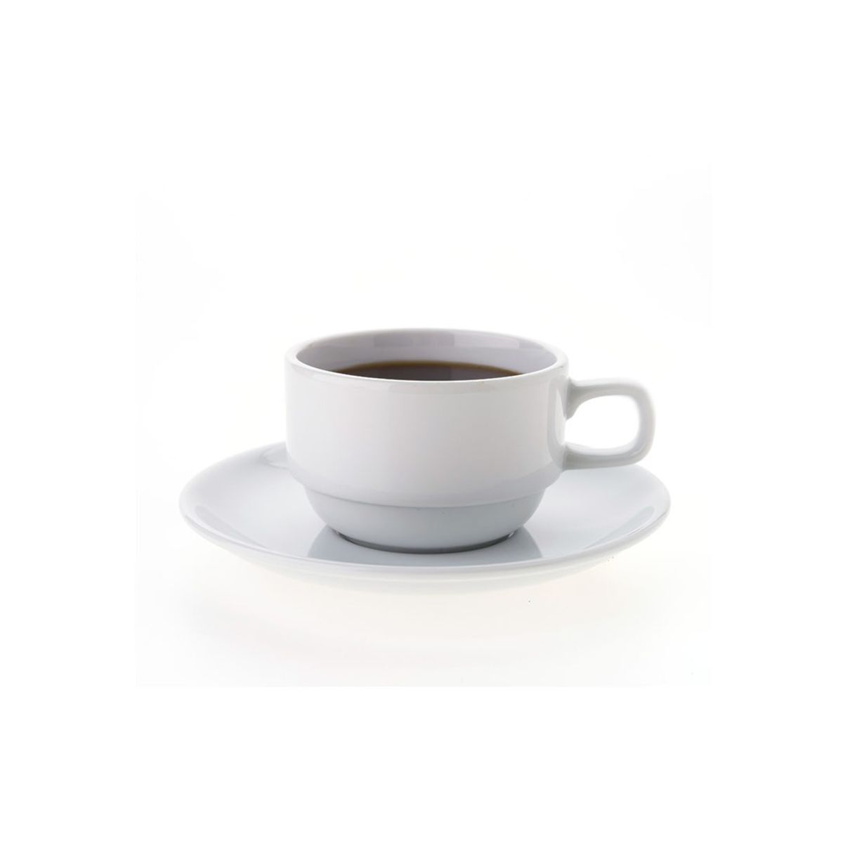TOWER CERAMICS - Set De 12 Taza Te 200 Cc Con Platillo Apilable.