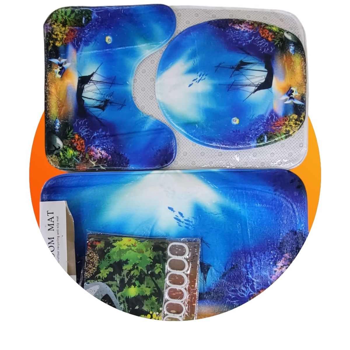 GENERICO - Set De Baño Cortina, Alfombras  Accesorios