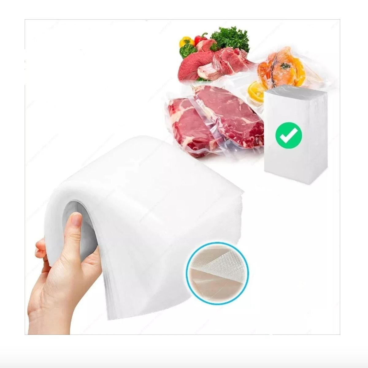 GENERICO - 100 Bolsas Para Sellar Al Vacio 28x35cm, Maquinas Tipo Oster