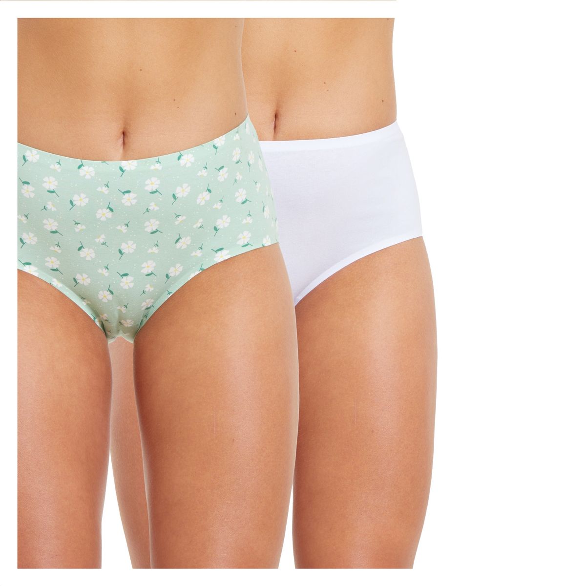 FASHION'S PARK - Calzón Mujer Pantaleta Bipack Tiro Alto Verde Claro Fashion's Park