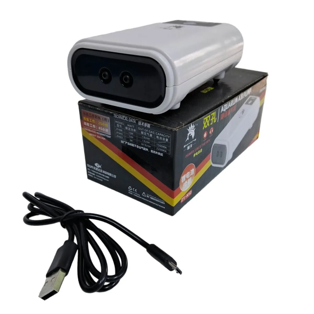 GENERICO - Bomba Aire Aireador Acuario Pecera 2 Salidas Zy-n12