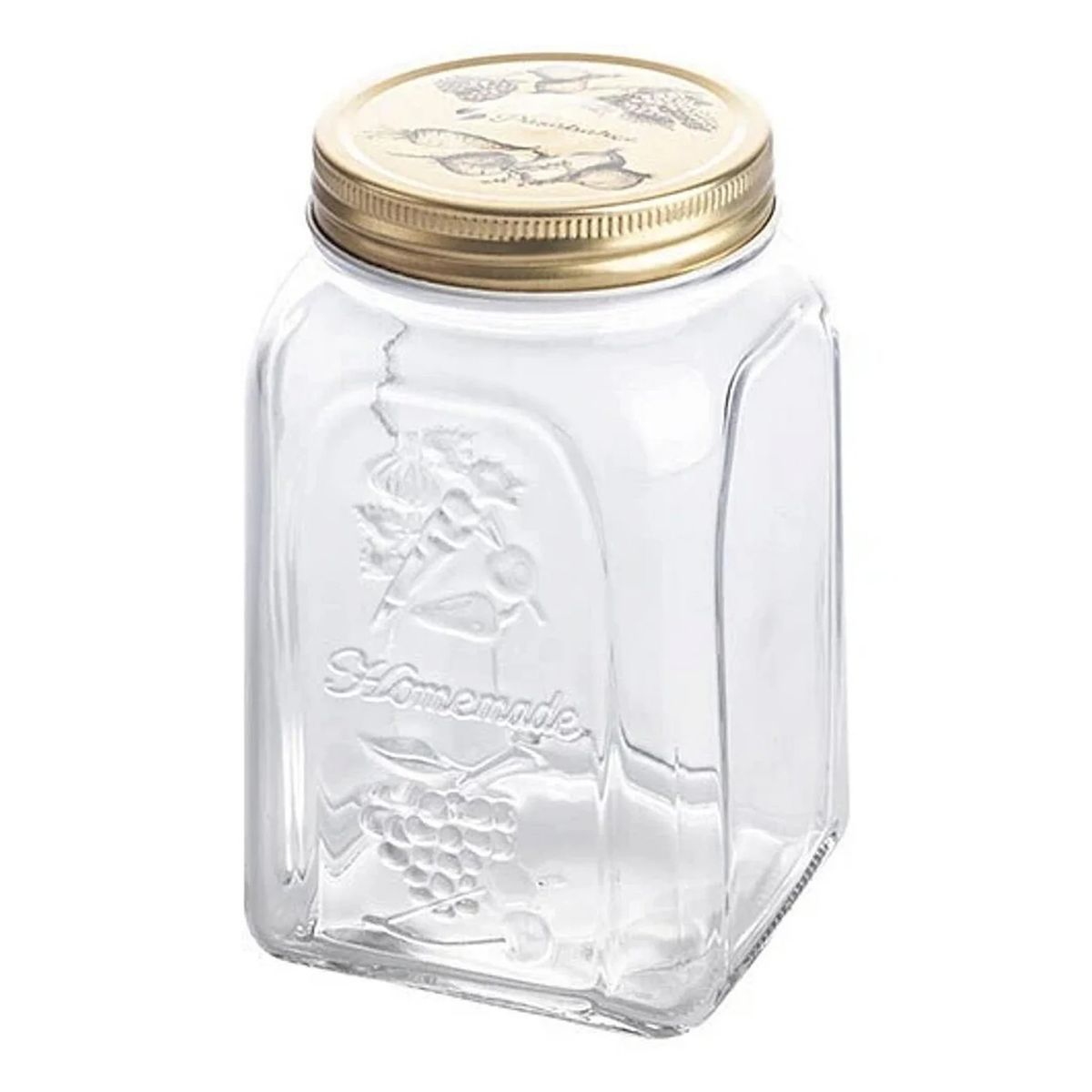 PASABAHCE - Set 2 Pcs Frasco Mermelada T/Metálica 1000 cc