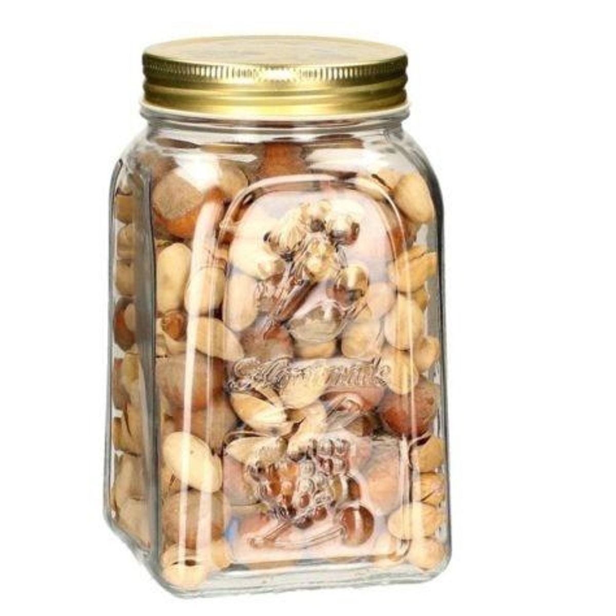 PASABAHCE - Set 2 Pcs Frasco Mermelada T/Metálica 1000 cc