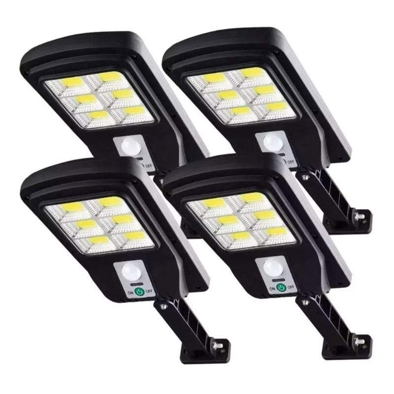 MUNDO MAGIA - Pack 4 Foco Solar Led Exterior Con Sensor De Movimiento Ip65