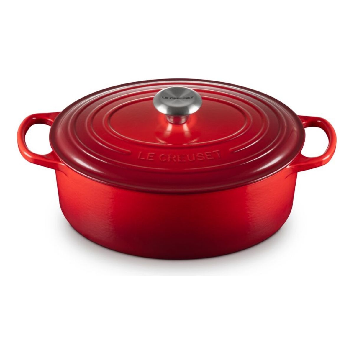 LE CREUSET - Le Creuset Cocotte Oval 29 Cm Cereza Pomo Acero Hierro
