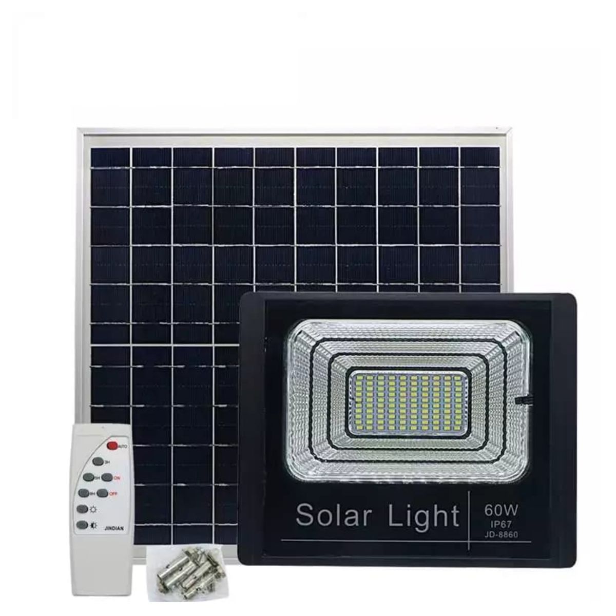GENERICO - FOCO CON PANEL SOLAR 60W CONTROL REMOTO