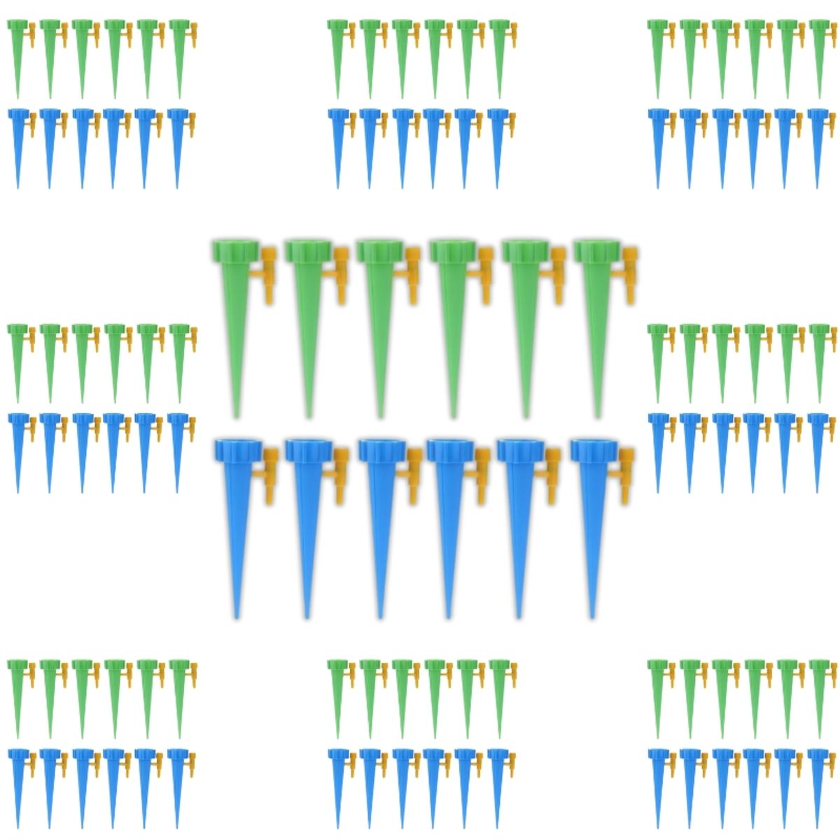 GENERICO - Estacas para riego por goteo para plantas set 108 unidades