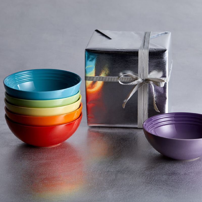 LE CREUSET - SET 6 BOWLS VANCOUVER 16CM RAINBOW (CER-VOL-SOL-PAL-CAR-UV)