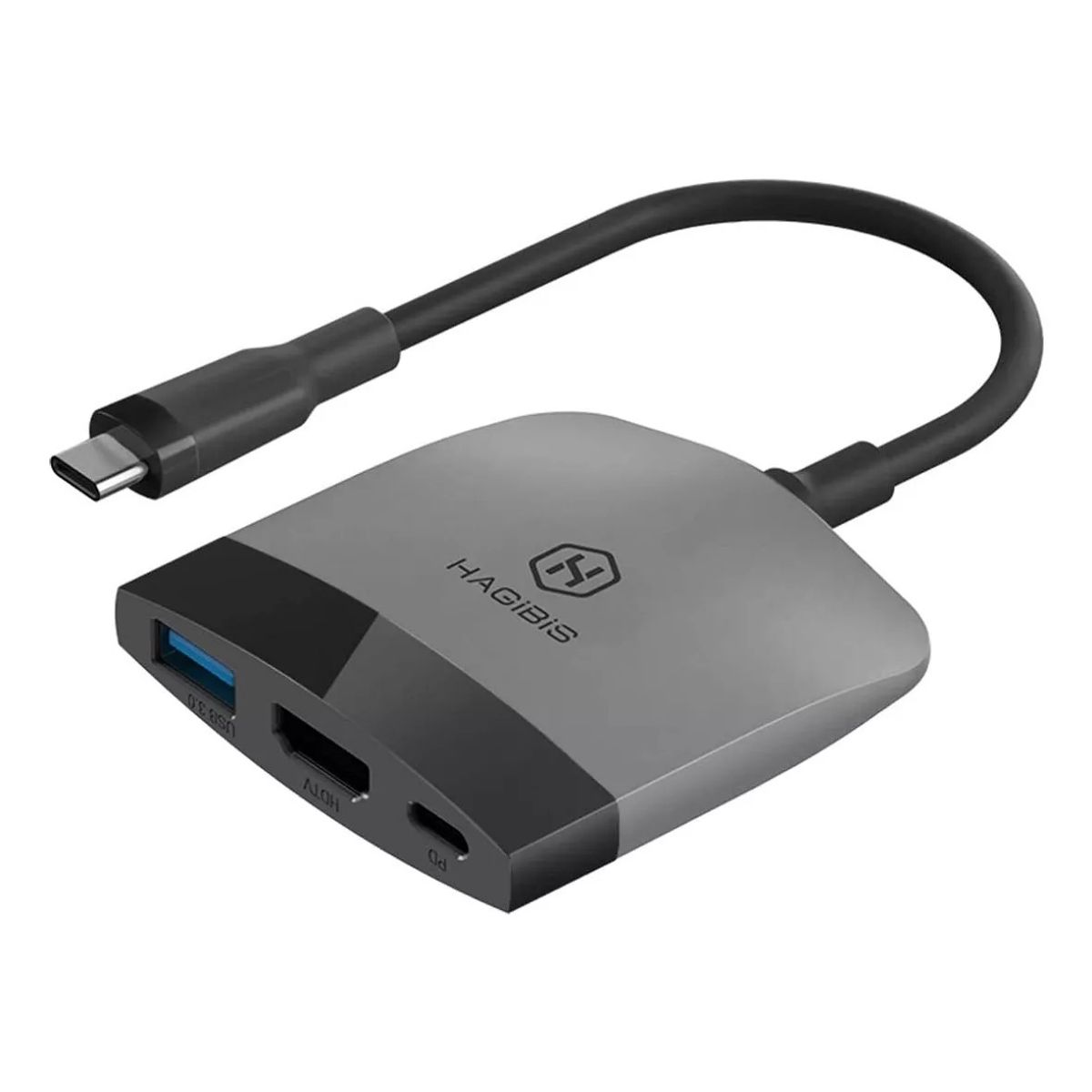 GENERICO - Adaptador Hub Dock Tv Nintendo Switch 4k Usb C Hdmi Usb 3.0 Gris