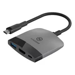 GENERICO - Adaptador Hub Dock Tv Nintendo Switch 4k Usb C Hdmi Usb 3.0 Gris