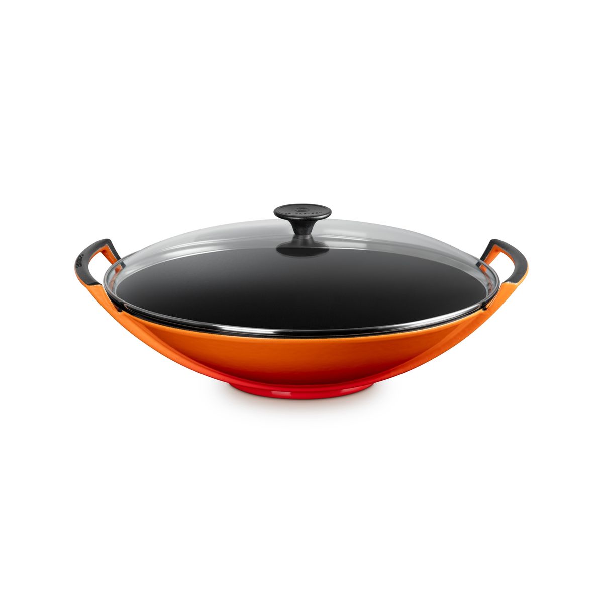 LE CREUSET - Le Creuset Wok Con Tapa De Vidrio 36Cm Volcánico Hierro