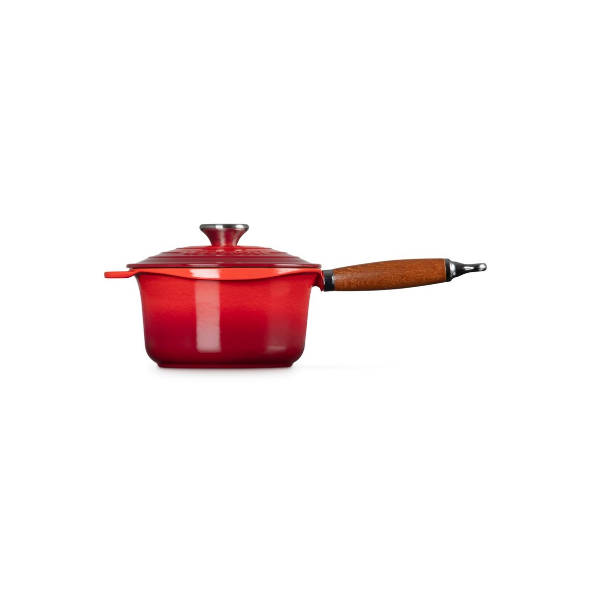 LE CREUSET - Le Creuset Cazo mango madera 18cm Cereza Hierro