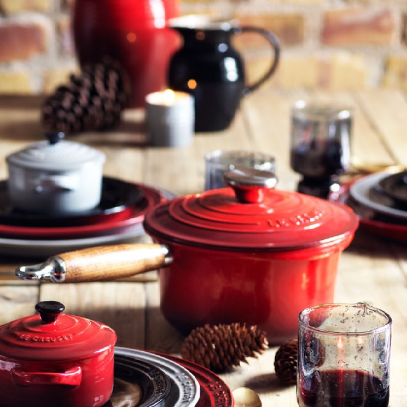 LE CREUSET - Cazo mango madera 18cm Cereza